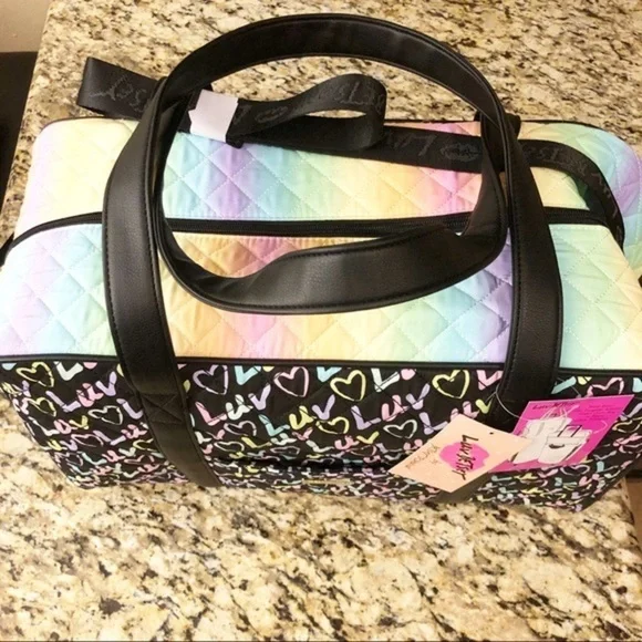 Betsey Johnson weekender rainbow bag NWT - Picture 4 of 16